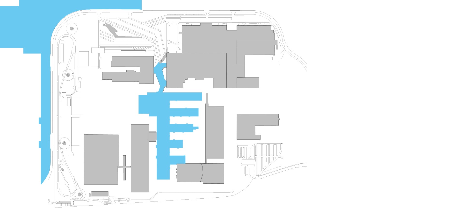 Floor plan drawing of BMW Group Plant Leipzig.